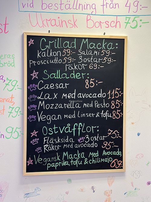 several vegan options  at Mysha Cafe in Kristianstad