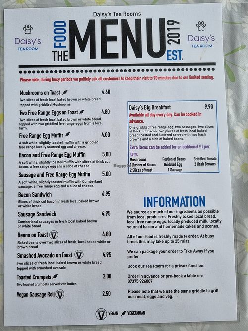 Light meals at Daisy's Tea Rooms in Lewes