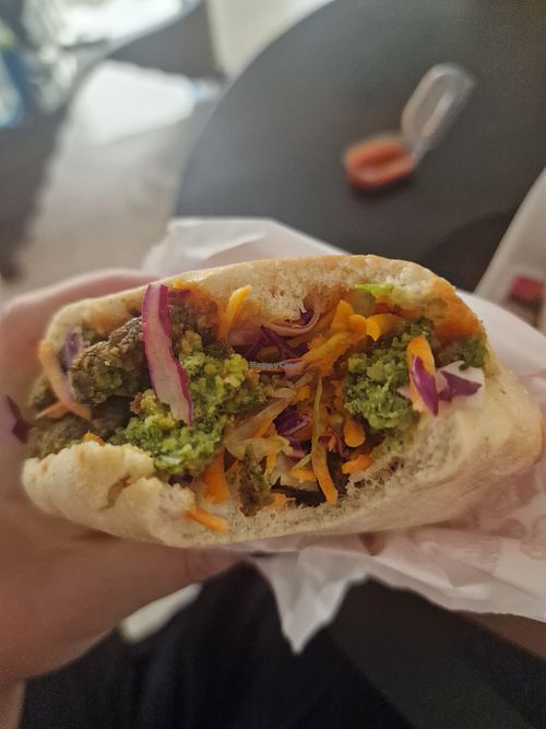 Falafel pita at The Pita Bar in Agadir