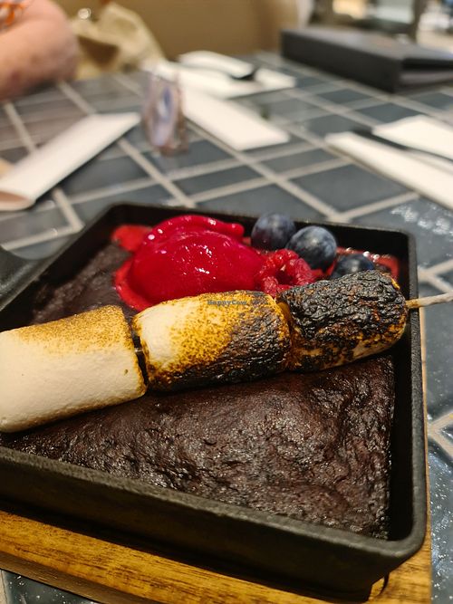 Chocolate brownie at Friends of Fire in Docklands