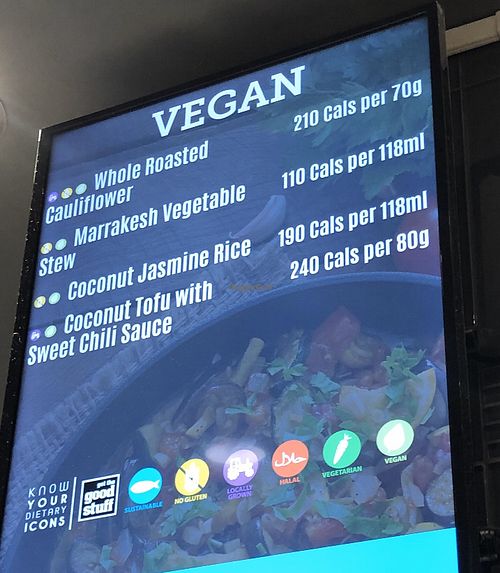Vegan section sign at Carleton University - Vegan Bar in Ottawa