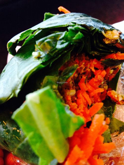 Inside the falafel wrap at Kure Superfoods in Portland