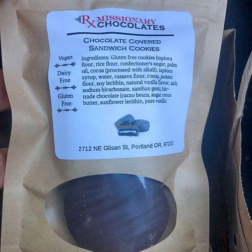 Chocolate covered cookies  at Missionary Chocolates in Portland