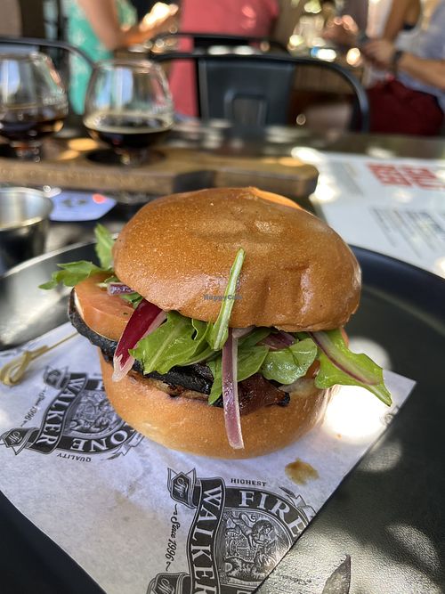 Portobello burger  at Firestone Walker Brewing Company - Barrelworks in Buellton