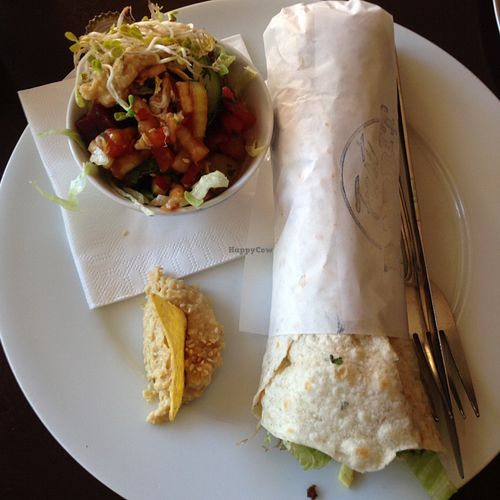 Wrap with side salat at Fast Rabbit Fast Food in Berlin