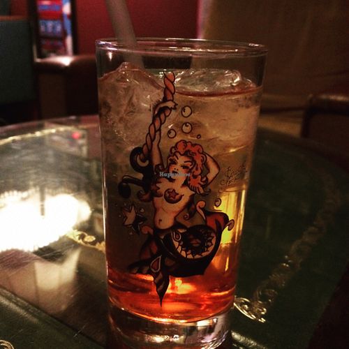 a drink at The Ramones museum at 19:77 - VEGAN:DINER+BAR, Home of RAMONES MUSEUM in Berlin