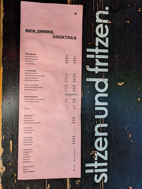 Menu page at 19:77 - VEGAN:DINER+BAR, Home of RAMONES MUSEUM at 19:77 - VEGAN:DINER+BAR, Home of RAMONES MUSEUM in Berlin
