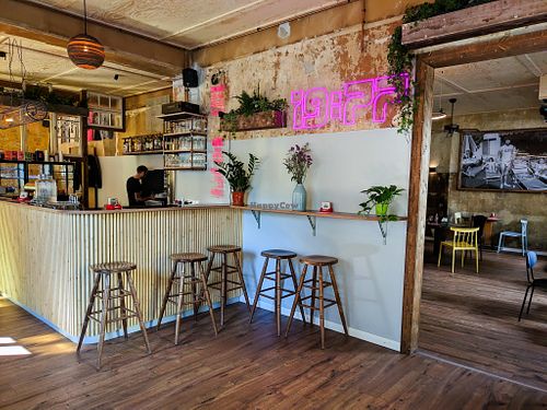 Inside of 19:77 - VEGAN:DINER+BAR, Home of RAMONES MUSEUM at 19:77 - VEGAN:DINER+BAR, Home of RAMONES MUSEUM in Berlin