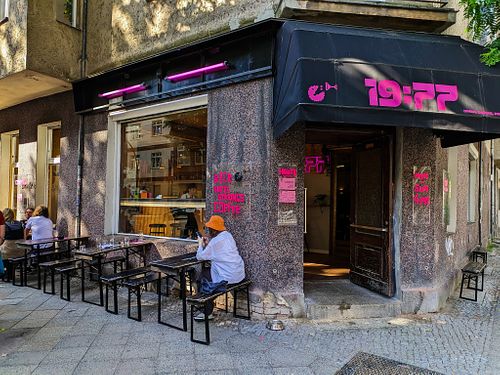 Outside of 19:77 - VEGAN:DINER+BAR, Home of RAMONES MUSEUM at 19:77 - VEGAN:DINER+BAR, Home of RAMONES MUSEUM in Berlin