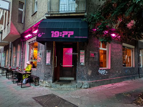 Outside of 19:77 at 19:77 - VEGAN:DINER+BAR, Home of RAMONES MUSEUM in Berlin