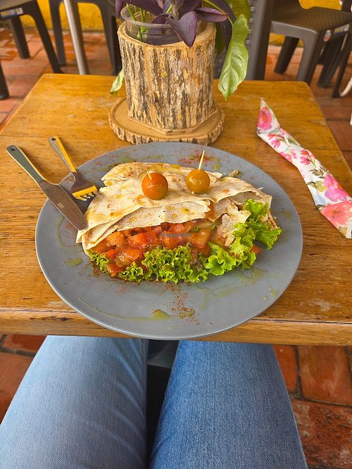 Vegie Wrap at Belcanto Terraza & Café in Cartagena