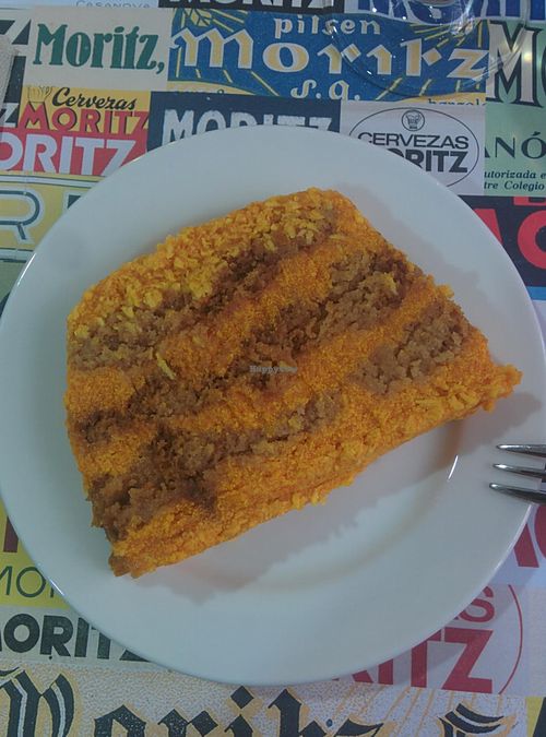 Coconut and carrot cake at New Vita Restaurant in Sabadell