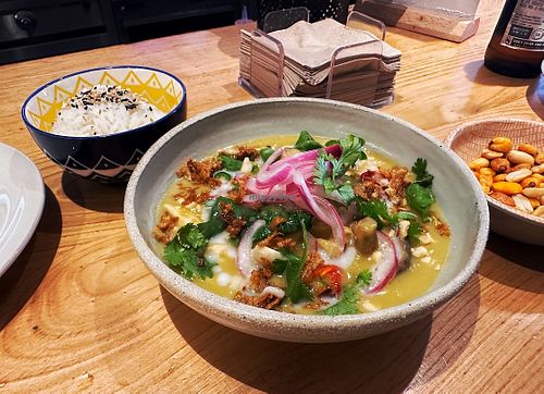 Curry verde de verduras con arroz jazmín  at Nara in Santiago De Compostela