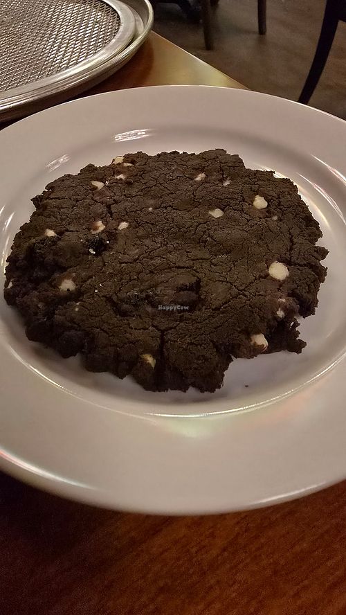 Dark chocolate macadamia nut cookie at Veganica in New Brunswick