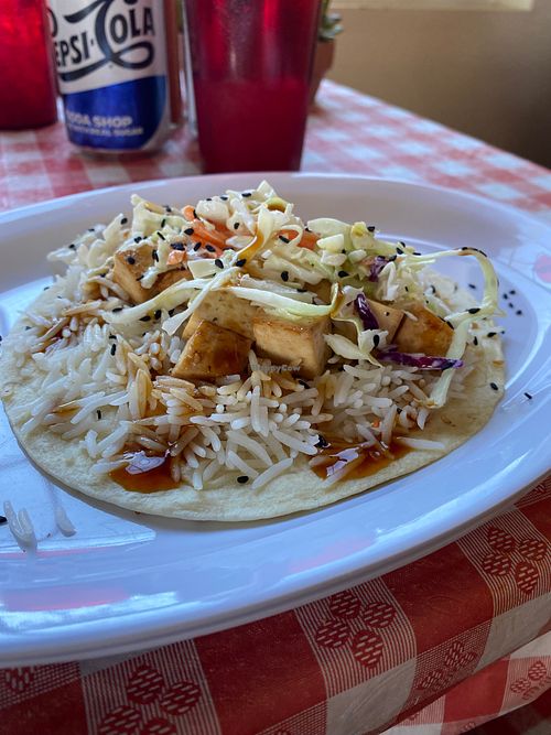 The Tofu taco at GourmeTacos in Pearblossom