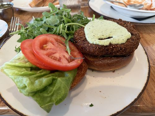 Vegan burger  at Porta Via Calabasas in Calabasas