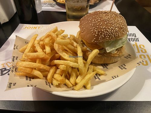 Vegan cheese burger  at The Burger Joint in Glyfada