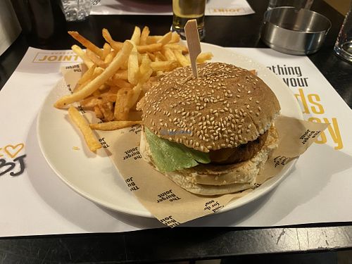 Vegan cheese burger  at The Burger Joint in Glyfada