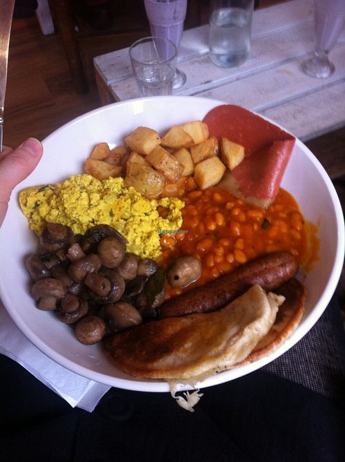 Yum - try the English breakfast! at Black Cat in East London