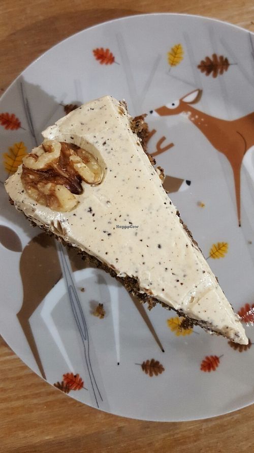 Coffee and walnut cake at Black Cat in East London