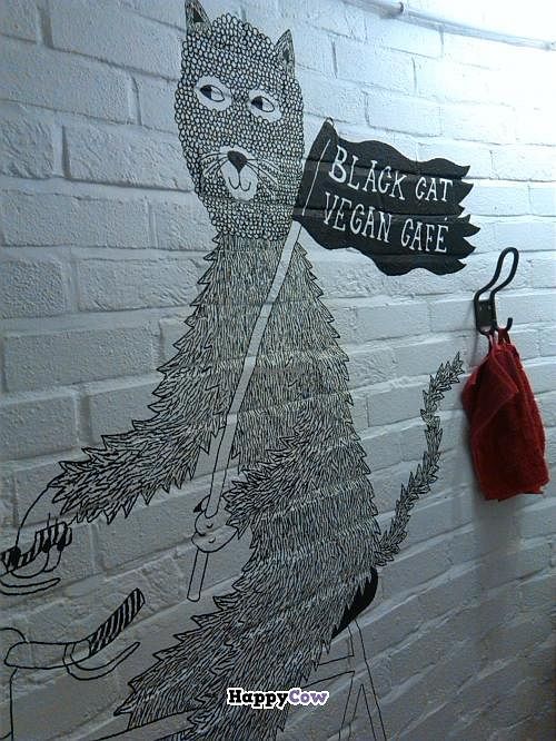 Funky black cat at Black Cat in East London