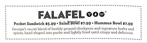 menu at Hubbly Bubbly Falafel Shop in Orlando