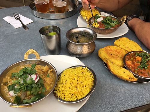 Vegan Curry and Pumpkin Bread Appetizer at Pondicheri in Houston