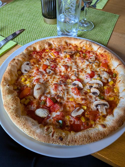 Vegan Pizza at Landhaus bei Wolfgang in Braunlage