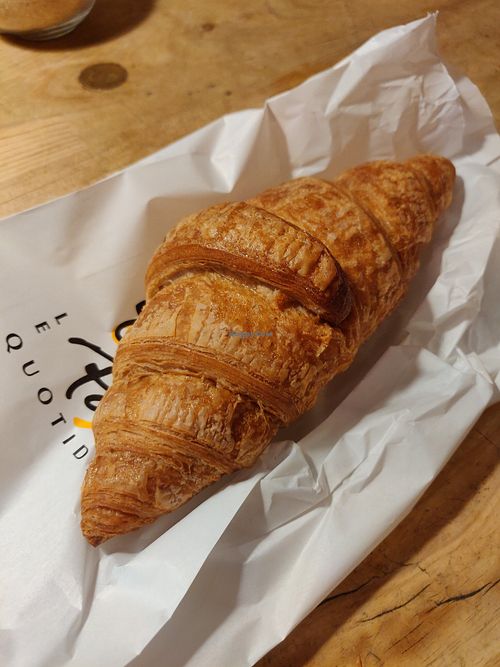 Vegan croissant at Le Pain Quotidien in Liege