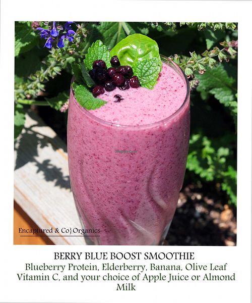 Berry Blue Boost Smoothie  at Sprouts Cafe in Gastonia
