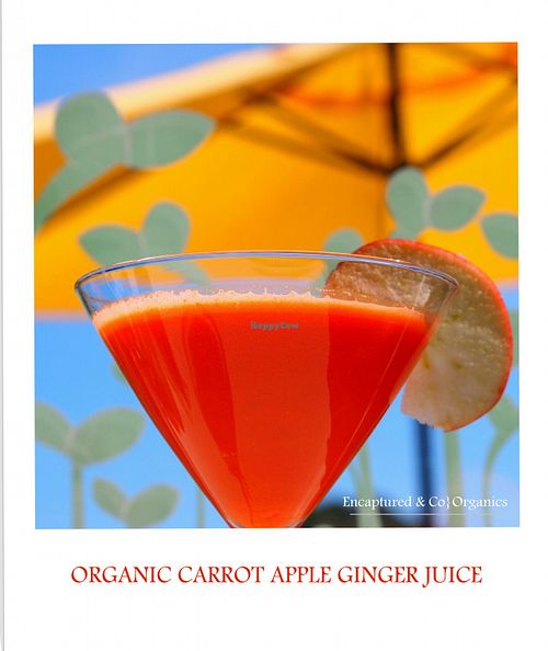 Carrot Apple Ginger fresh Juice  at Sprouts Cafe in Gastonia