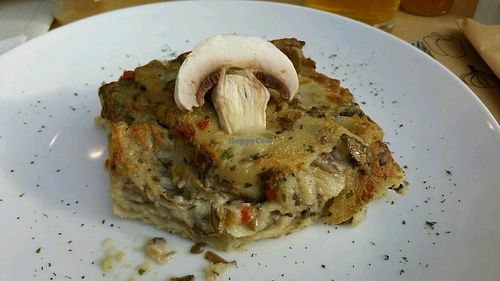 Mushroom lasagna at V36 Bar & Vegan Food in Savona