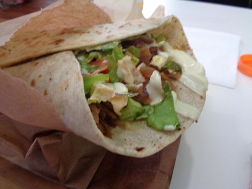 vegan kebab (seitan)  at Universo Vegano in Rome