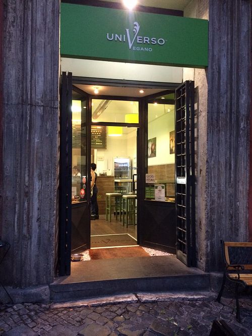 Entrance at Universo Vegano in Rome