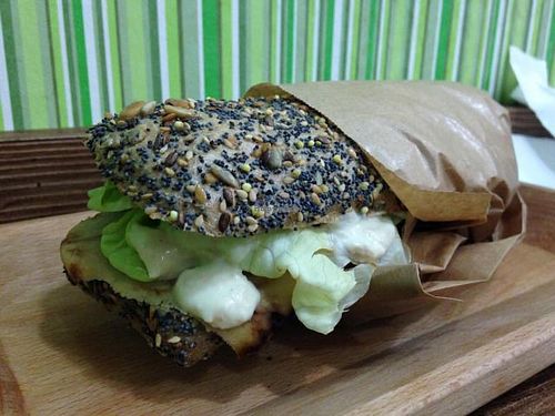 my 'tuna' sandwich  at Universo Vegano in Rome