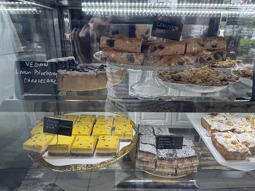 House made stuff on the top shelf, Nat’s raw bars on the second shelf.  at White Lion Baking Company  in Mashpee