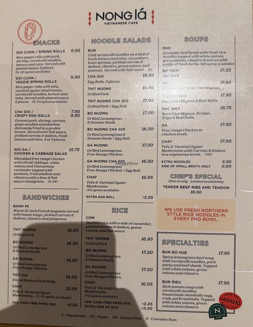   at Nong Lá Vietnamese Cafe in Culver City