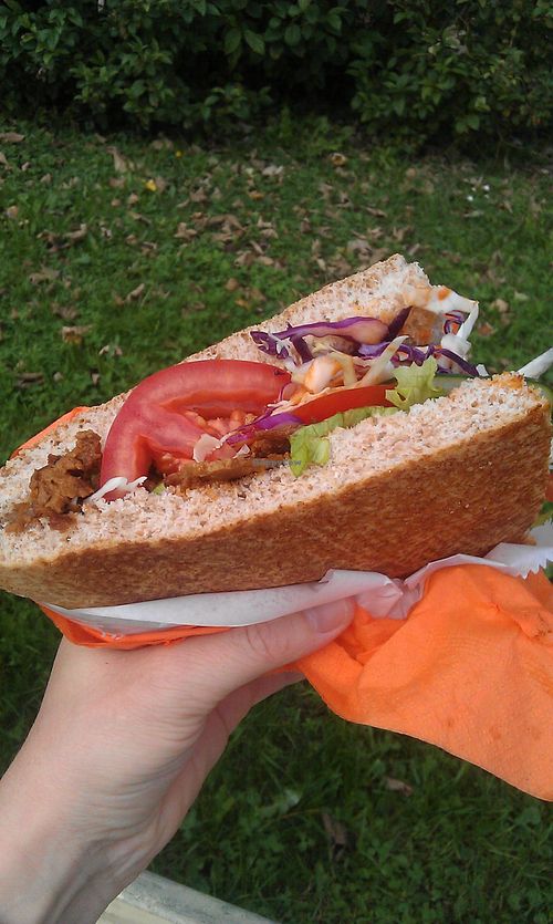 Vegi Kebab, made with ​​seitan. at Bobencek in Ljubljana