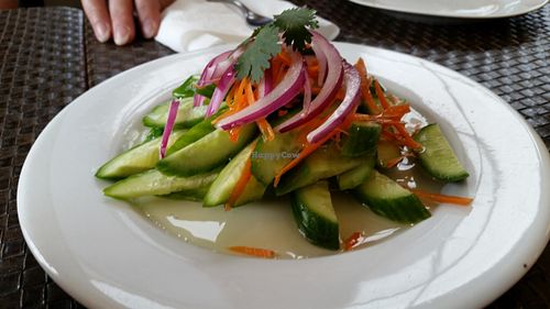 Cucumber salad at Veggie House in Los Angeles