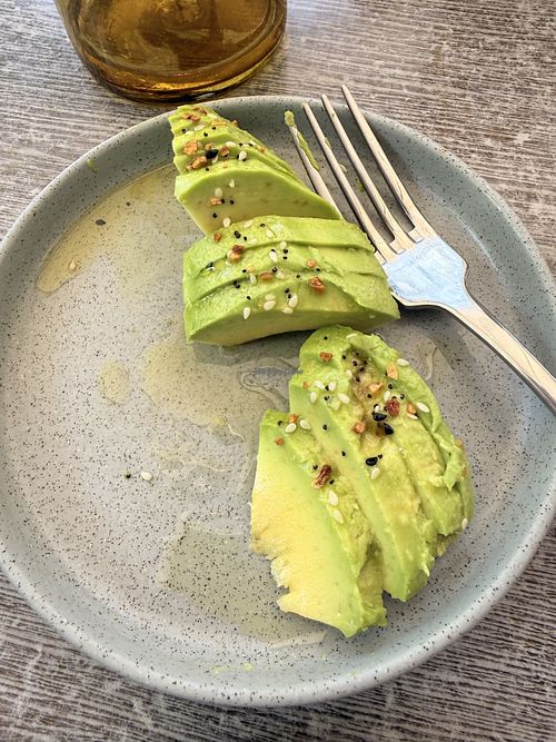Avocado topping for tacos   at Paulina Escanes in San Juan