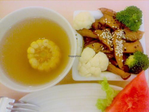 my dining-rice set is pricey because it claimed wholesome and organic ... at Idealite - Jalan Gottlieb in Penang