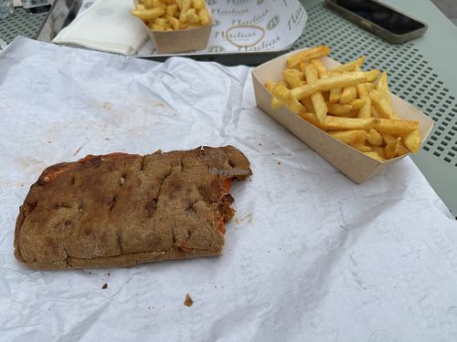 Excellent vegan grilled sandwich  at Nadias Sandwich in Aalborg