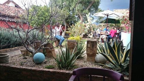 Mesas  at Mercado Municipal in Villa De Leyva