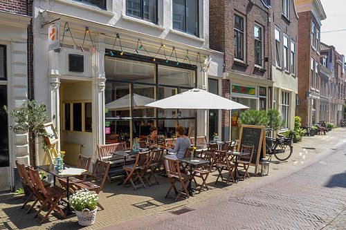 Terrace at Aangenaam in Haarlem