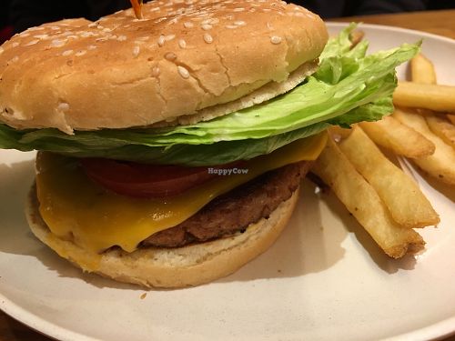 Beyond meat burger  at Veggie Grill by Next Level - Downtown in Seattle