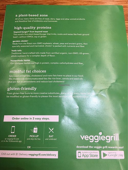Menu 4 at Veggie Grill by Next Level - Downtown in Seattle