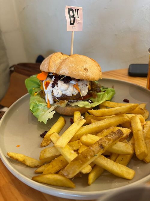 Vegan burger   at Brunchit in Ibiza