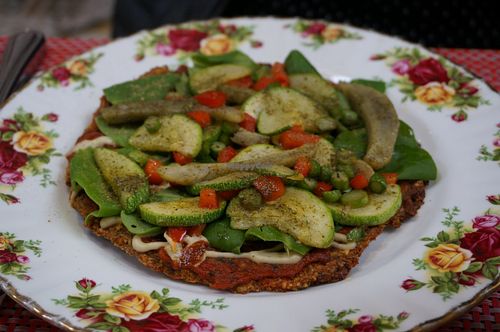 Pizza.  at Raw Cafe in Lima