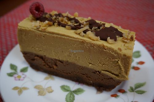 Passion fruit cake.  at Raw Cafe in Lima