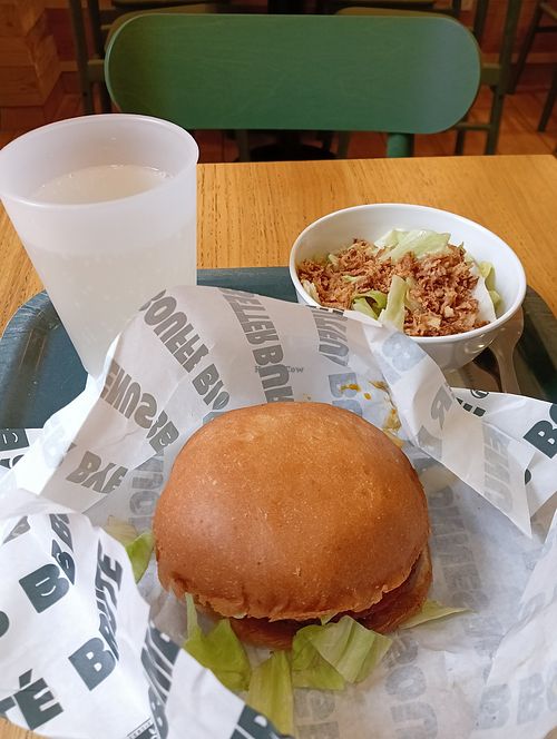 Vegan winger menú at Bioburger in Suresnes
